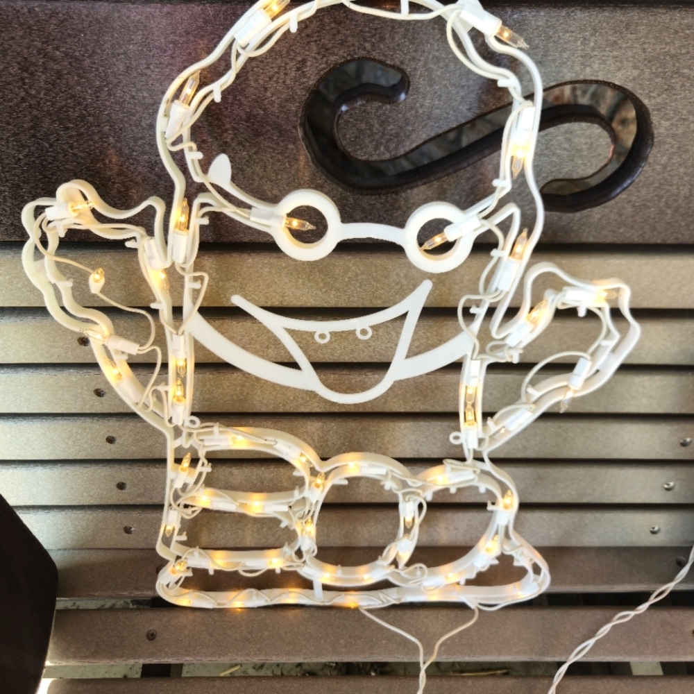 Vintage-y Halloween Ghost Light‎ Up Sculpture 20" Decor Boo! Euc